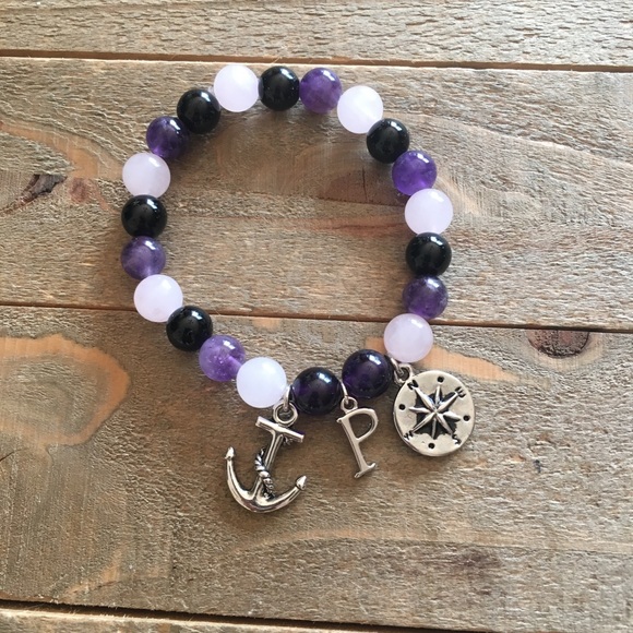 Inspirational Gemstone Bangle Bracelet - Picture 6 of 6